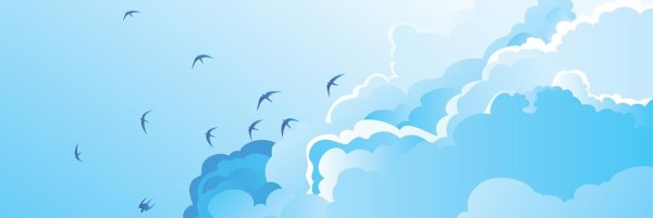 Птицы в небе арт