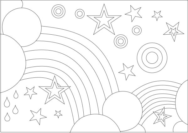 Звезда раскраска