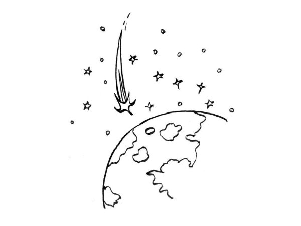 Звездное небо раскраска для малышей