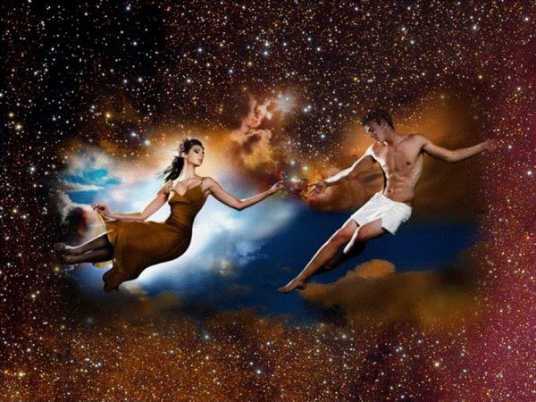 Влюбленные под звездным небом