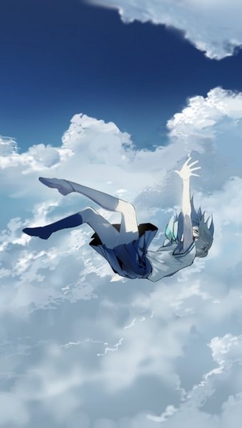 Девушка падает