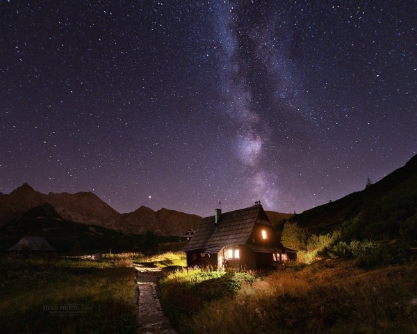 Звездное небо в деревне