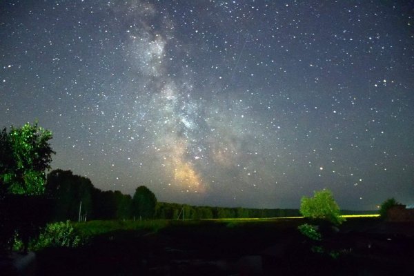 Деревня зимой ночью