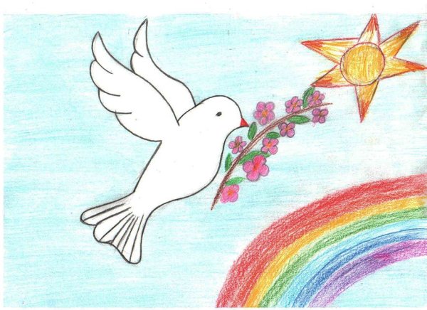 Рисунок под мирным небом