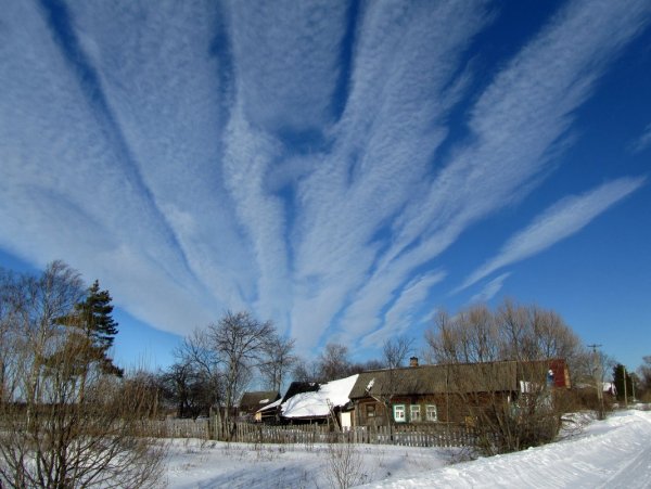 Зимнее небо над городом