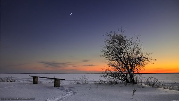 Вечернее небо зимой