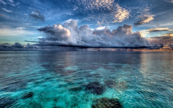 Звездное небо на фоне моря