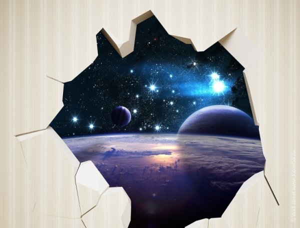 Роспись стен космос