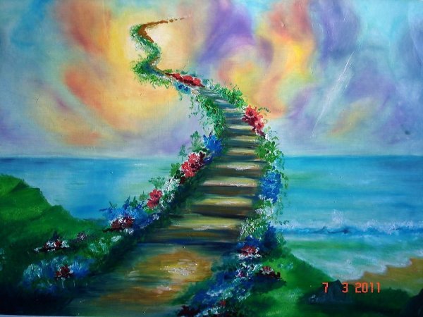 Тропинка Сказочная на белом фоне