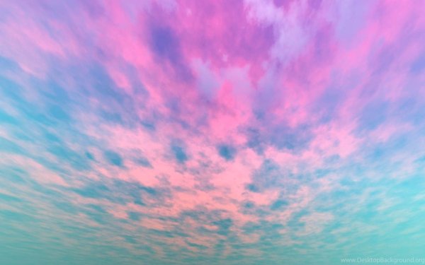 Розово голубые облака
