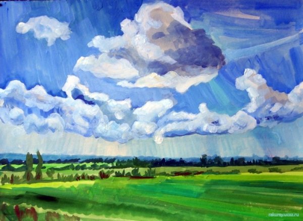 Радуга на грозовом небе