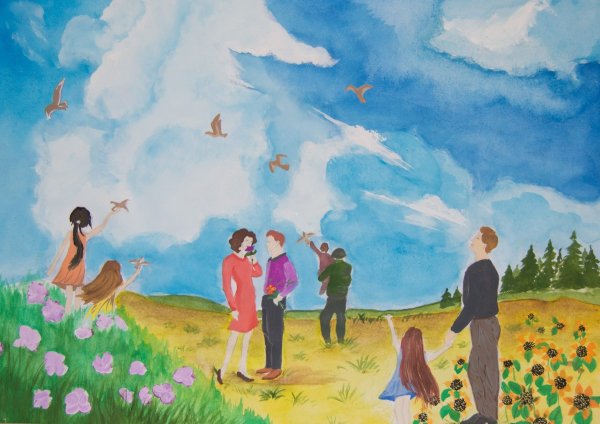 Рисунок под мирным небом
