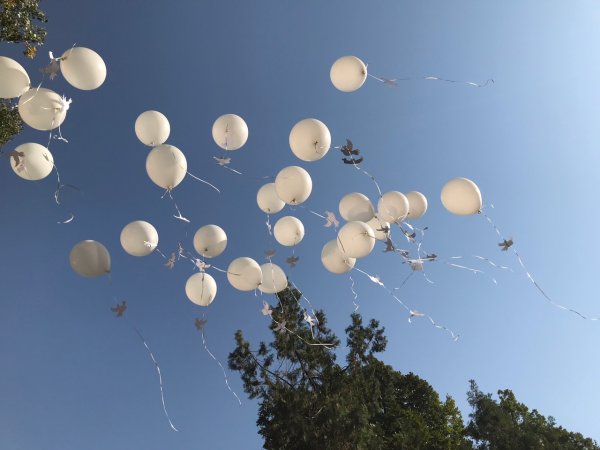 Белые шары в небе