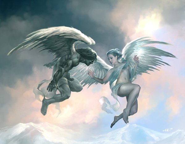 Противостояние ангела и демона