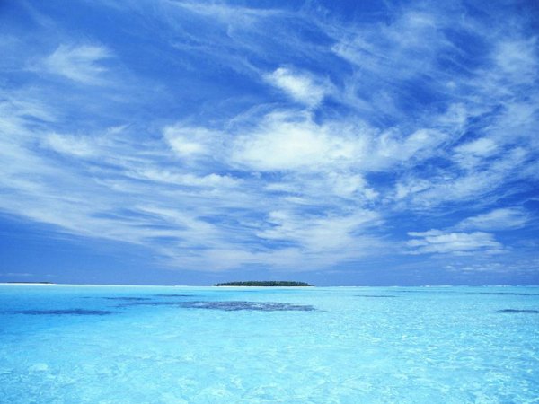 Лазурное голубое небо