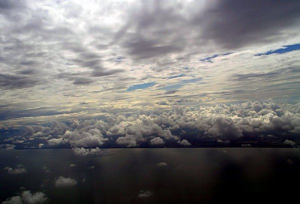 Дождь вид с самолета