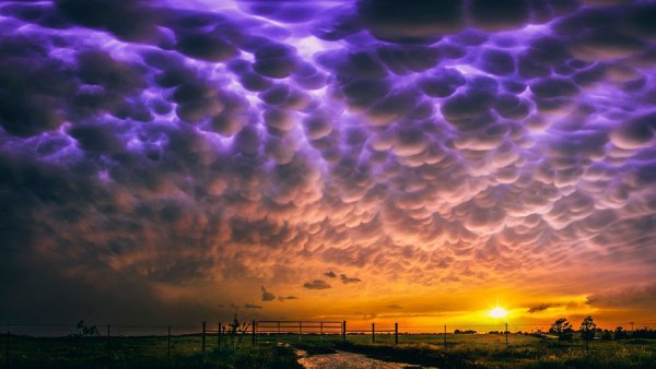 Мамматусы вымеобразные облака