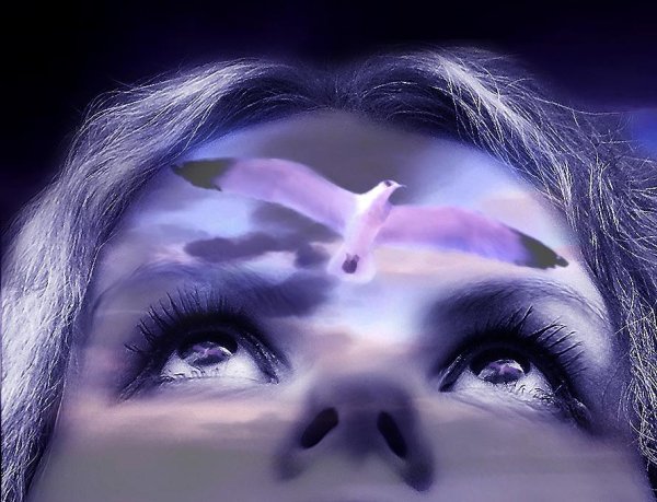 Женские глаза океан