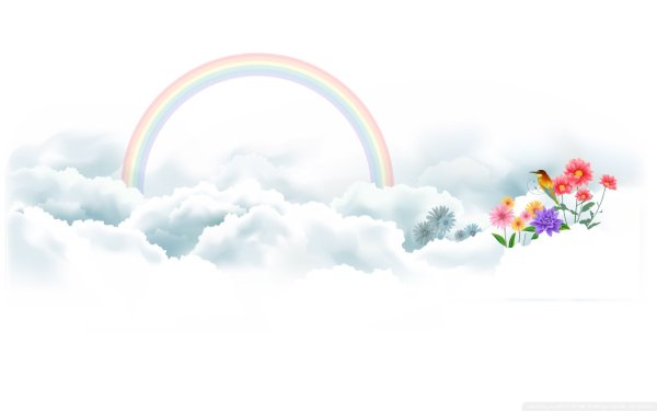 Сказочные облака на прозрачном фоне