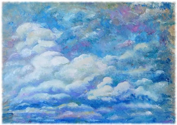 Облака гуашью