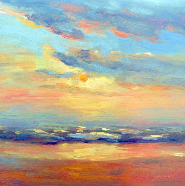 Небо гуашью