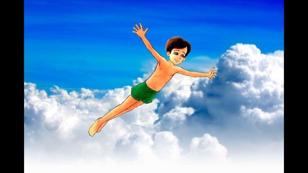 Мальчик летит