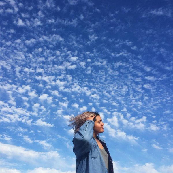 Фотосессия на фоне неба