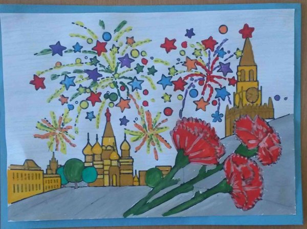 Рисование салют для дошкольников