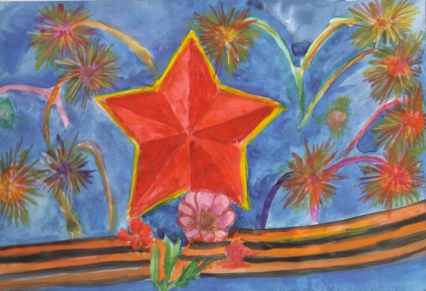 Правополушарное рисование салют