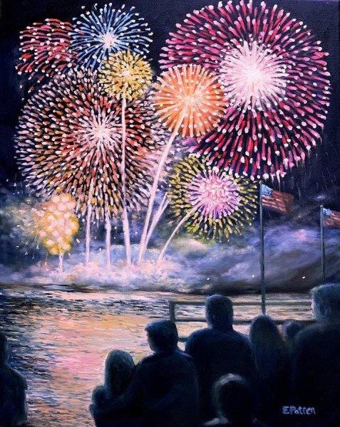 Рисунок к 9 мая фейерверк