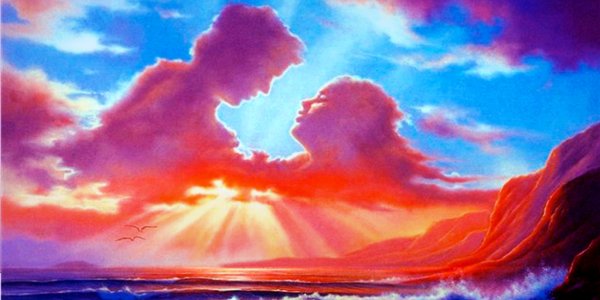 Любовь в облаках живопись