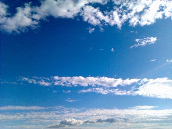 Утро небо облака