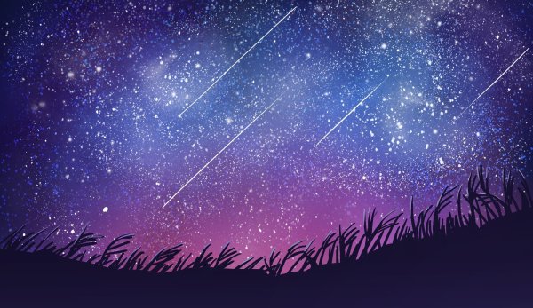 Звездное небо на прозрачном фоне