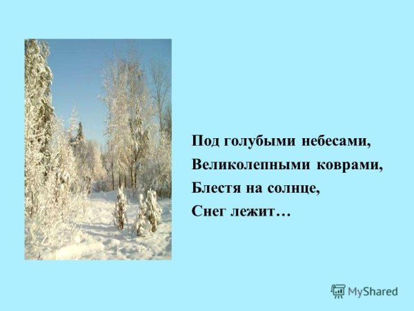 Под голубыми небесами великолепными коврами блестя на солнце