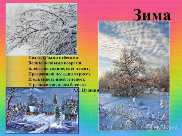 Под голубыми небесами великолепными коврами блестя на солнце снег