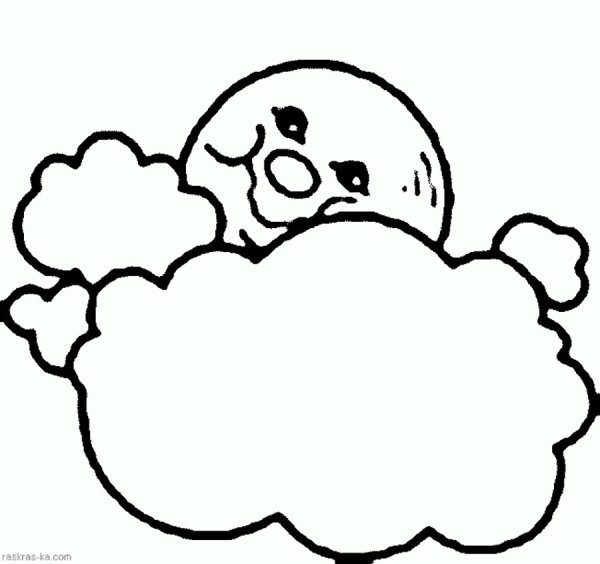Облачко раскраска