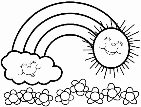 Облако раскраска для малышей