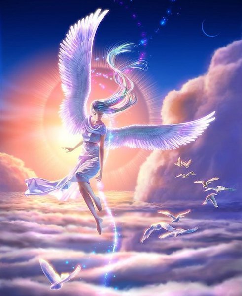 Раскраска ангела с крыльями, генерирующая ai | Премиум Фото