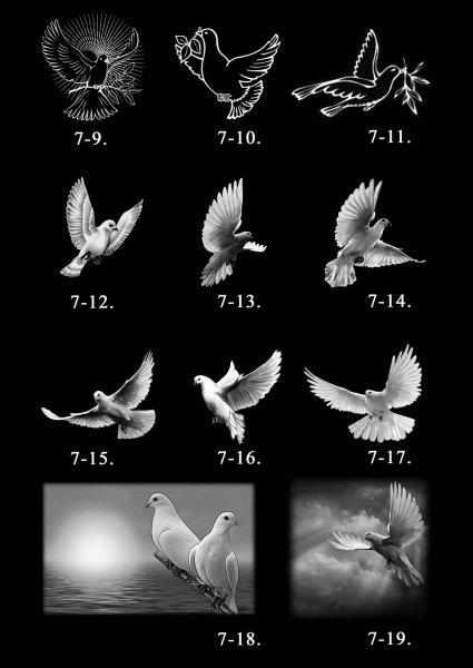 Лебеди для гравировки на памятник