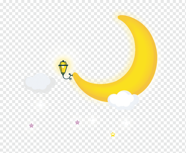 Месяц на прозрачном фоне