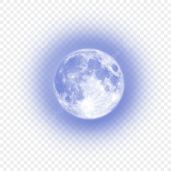 Луна на прозрачном фоне