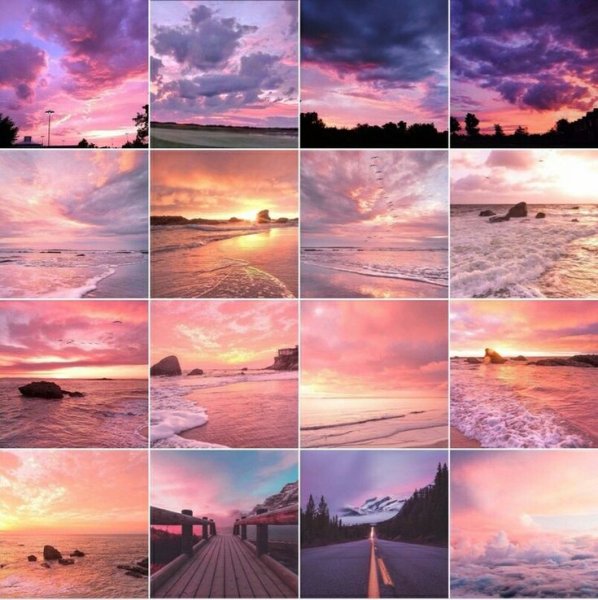Эстетика заката коллаж