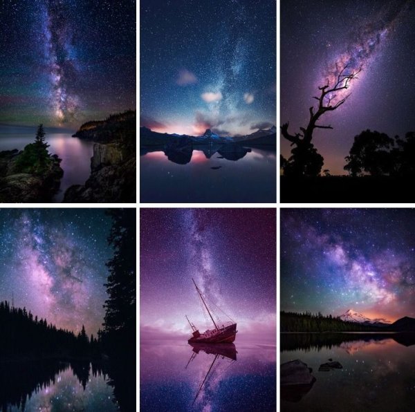 Ночное небо коллаж