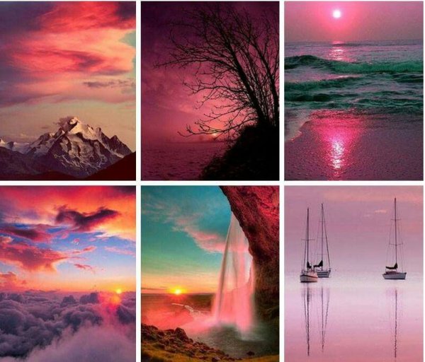 Закат коллаж