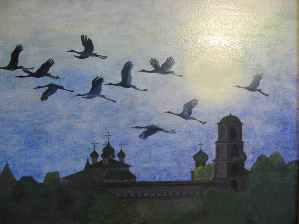 Журавлиный Клин на прозрачном фоне