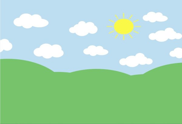 Облака гуашью