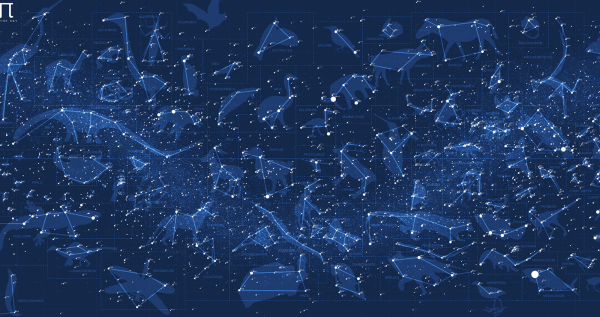 Карта звёздного неба экваториальной зоны