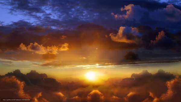 Небо тучи солнце