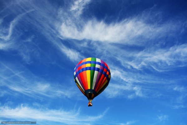 Пейзаж и воздушный шар вектор