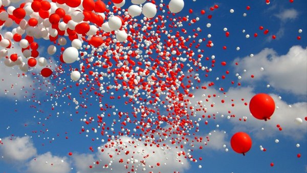 Шары улетают в небо